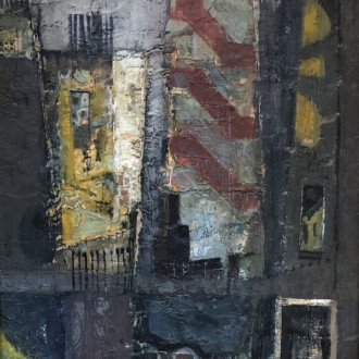 Ruins Cripplegate by Louis James dated 1952 £2,250