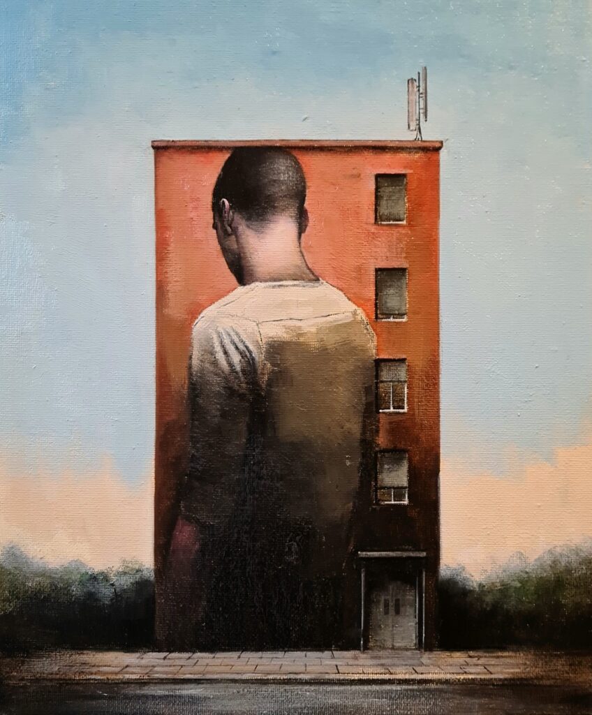 Christopher Thompson painting Town House Spitalfields 